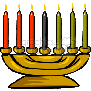 Kwanzaa Kinara with Seven Candles