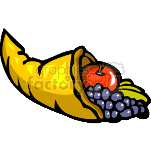 thanksgiving cornucopia of fruit