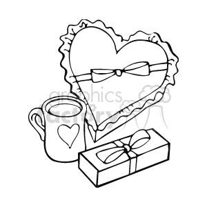   The clipart image features a collection of Valentine