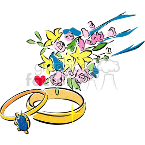 Download Wedding Rings With Flowers Clipart Commercial Use Gif Jpg Eps Svg Clipart 146219 Graphics Factory