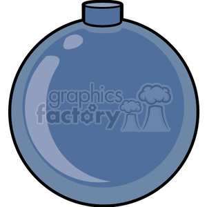 A blue Christmas ornament ball used for decoration.