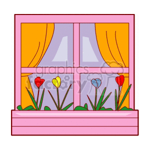 Colorful Window with Flower Box