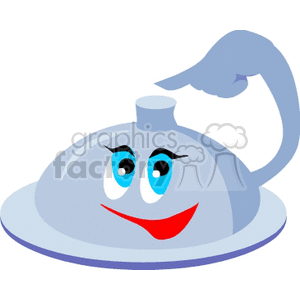 A cartoon illustration of a silver bell with human-like eyes and a smiling mouth, featuring a hand pointing at its top, as if to say "press me" 