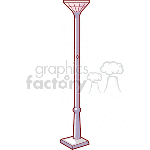 Clipart image of a standing floor lamp with a tall, slender base and a lampshade at the top.