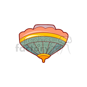 Clipart illustration of a colorful ceiling lampshade