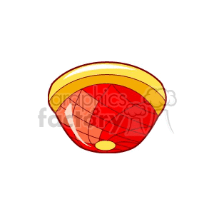 A colorful clipart image of a red and yellow dome-shaped lamp