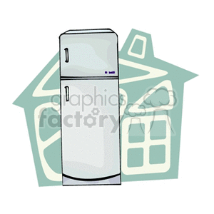 Refrigerator with Home Background