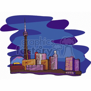 Vibrant City Skyline