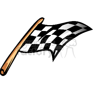 Checkered Racing Flag - Finish Line Symbol