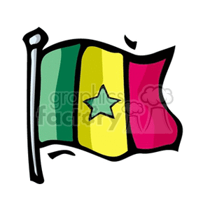 senegal flag and star