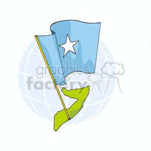 Somalia flag and country