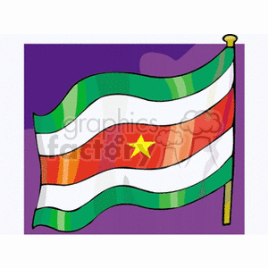 surinam flag purple background