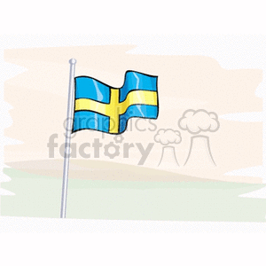 waving flag of sweden