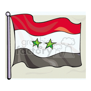 syria flag two stars