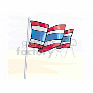 Thailand's flag waving