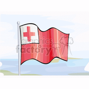 Flag of tonga red cross