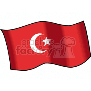 Waving turkey flag