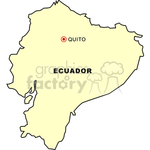 Ecuador Map with Quito Highlighted