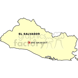 El Salvador Map Highlighting San Salvador