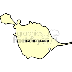 A clipart map illustration of Heard Island.