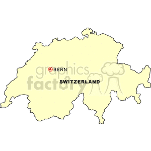 Map of Switzerland Highlighting Bern