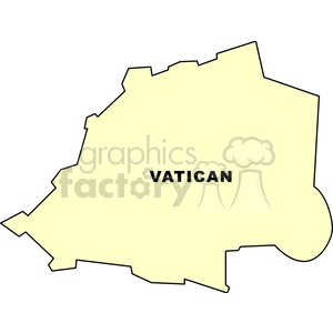 A simple clipart map outline of Vatican City labeled 'Vatican'.