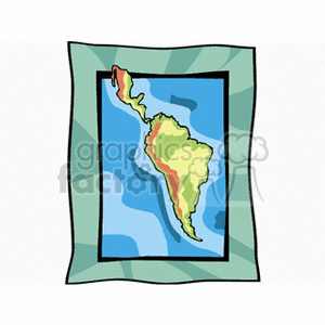 Colorful Stylized Map of South America