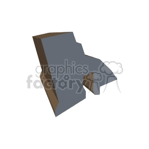 3D clipart representation of the state of Rhode Island.