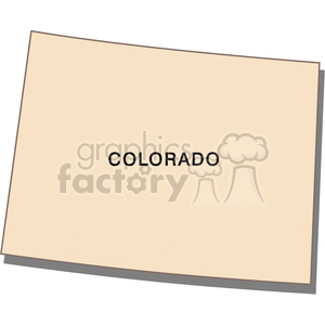 Clipart image of the state of Colorado.