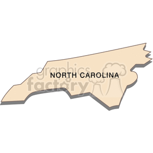 North Carolina State Map Outline