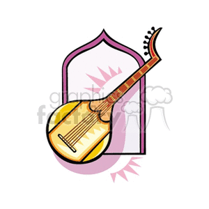 Acoustic Mandolin with Decorative Design