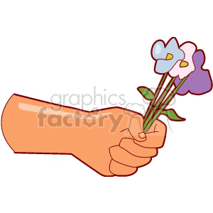 Hand Holding Flowers