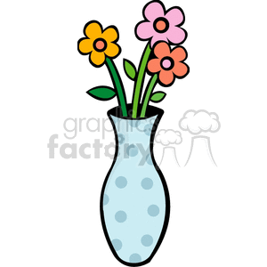 Colorful Flowers in Vase