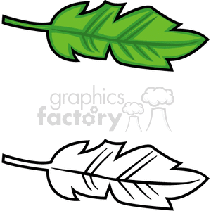 Leaf : Green and Outline Leaves