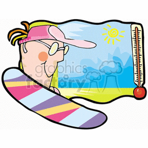 Man Ready To Surf On A Hot Summer Day Clipart Commercial Use Gif Jpg Clipart Graphics Factory