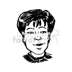   The clipart image depicts a stylized, black-and-white drawing of a person