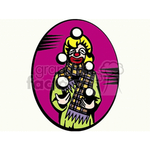 Colorful Clown Juggling