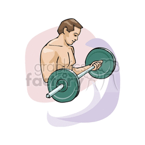 Weightlifting - Man Doing Bicep Curl