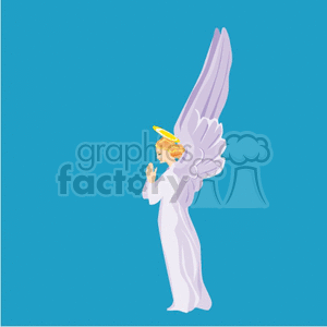 Angel with Halo and Wings