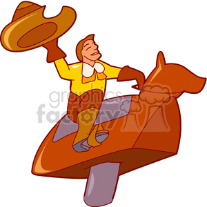 Cowboy Riding Mechanical Bull