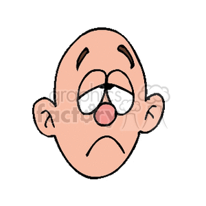 Bald Man with Tired Expression