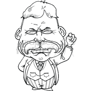 Caricature of Theodore Roosevelt - 26th American President
