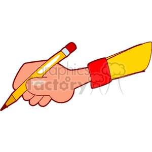 Hand Holding Pencil for Writing