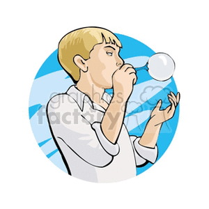 Boy blowing bubbles clipart. #158670 | Graphics Factory