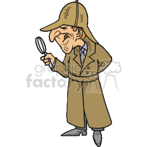 A Private Investigator Looking Through a Magnifying Glass