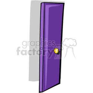 Open purple door