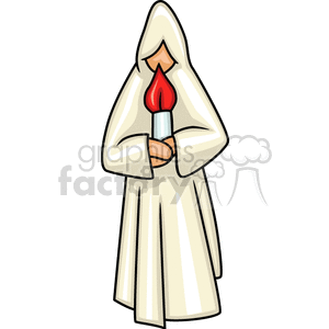 Religious Figure Holding Candle