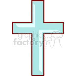 Light Blue Christian Cross