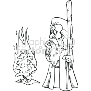 Moses and the Burning Bush - Biblical Scene