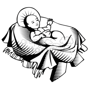 Drawing of baby Jesus